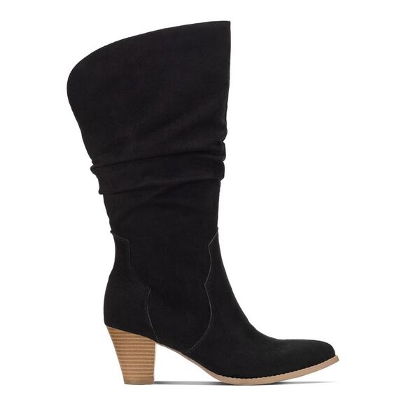 STYLE & COMPANY Womens Black Arlenee Almond Toe Block Heel Slouch Boot 6.5 M - Picture 3 of 4